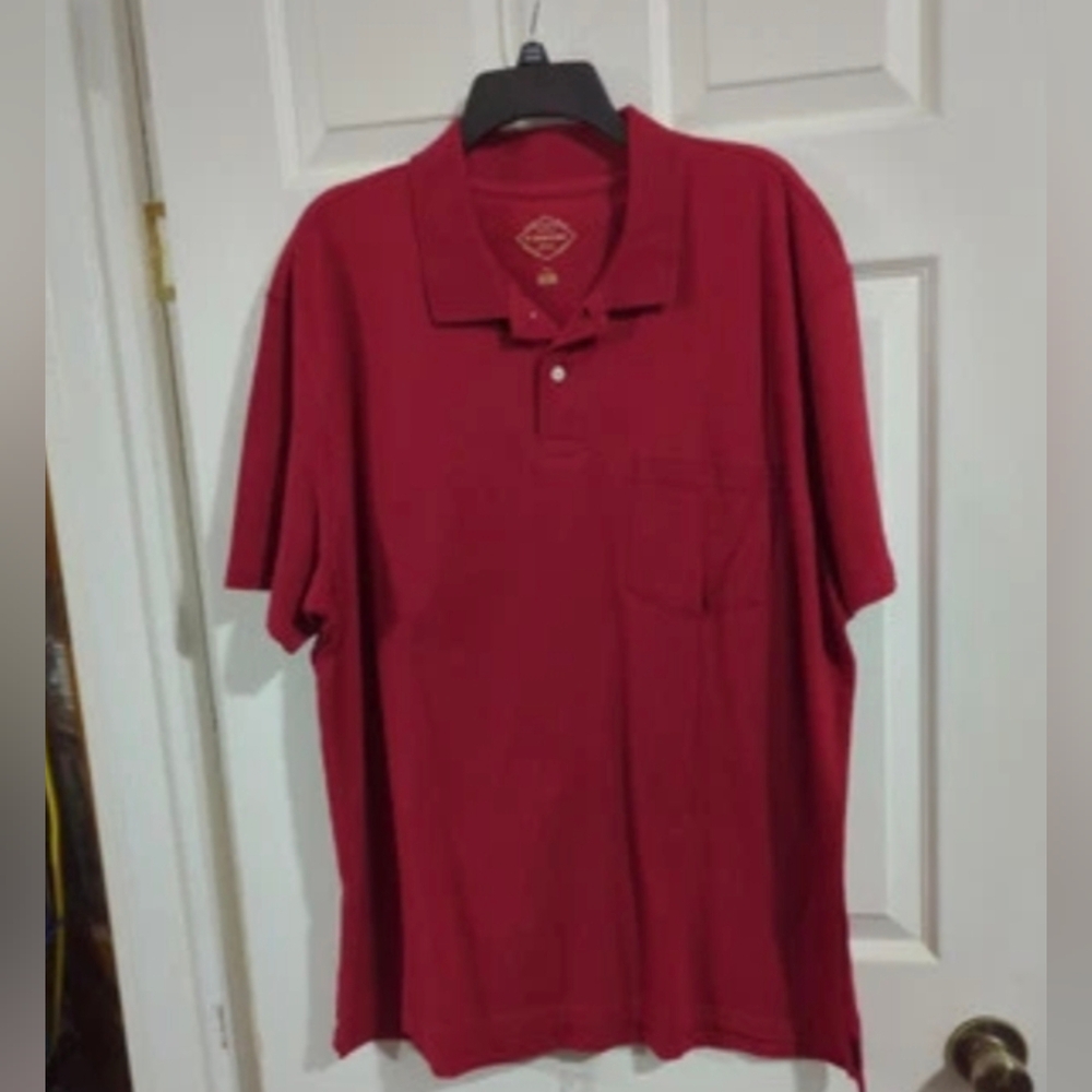 St. John's Bay Men's Polo Shirt Red Hue Color XL